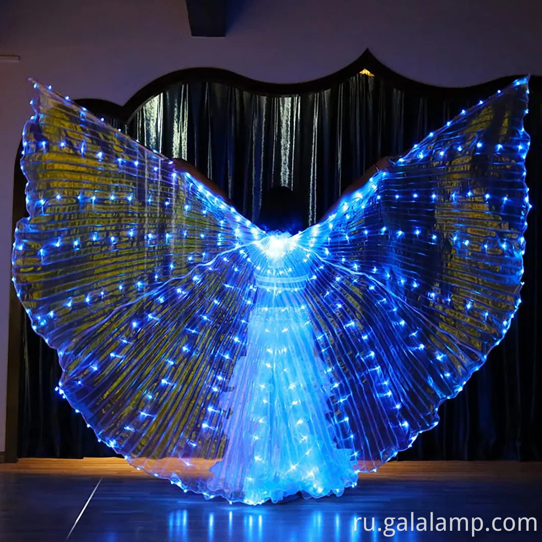 Светодиодные светодиодные крылышки живота танце